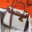 Hermes Kelly 32cm Bag In Toile Canvas With Barenia Leather HD976eh94