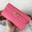 Hermes Kelly Classic Long Wallet In Pink Epsom Leather HD994Tq55