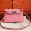 Hermes Kelly Mini II Handmade Bag In Rose Confetti Epsom Leather HD1084BR87