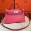 Hermes Kelly Mini II Handmade Bag In Rose Lipstick Chevre Leather HD1950pZ48