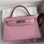 Hermes Kelly Mini II Sellier Handmade Bag In Mauve Sylvestre Epsom Calfskin HD1126Fh96