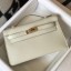 Hermes Kelly Pochette Bag In White Epsom Leather HD1166Mu87