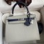 Hermes Kelly Sellier 25 Bicolor Bag in Pearl Grey and Blue Mysore Goatskin HD1269EB28