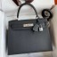 Hermes Kelly Sellier 28 Handmade Bag In Black Epsom Calfskin HD1331QS83