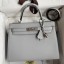 Hermes Kelly Sellier 28 Handmade Bag In Gris Mouette Epsom Calfskin HD1341ei37