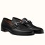 Hermes Men's Sydney Loafers In Black Calfskin HD1528AL24