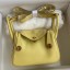 Hermes Mini Lindy Handmade Bag In Jaune Poussin Swift Leather HD1582KD87