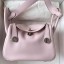 Hermes Mini Lindy Handmade Bag In Mauve Pale Swift Leather HD1583Gp37