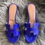 Hermes Oasis Sandals In Blue Matte Niloticus Crocodile HD1624tH43