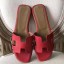 Hermes Oran Sandals In Red Epsom Leather HD1701vK93