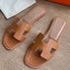 Hermes Oran Slide Sandals In Gold Epsom Calfskin HD1735gC81