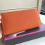 Hermes Orange Clemence Azap Zipped Wallet HD1759mD58