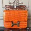 Hermes Orange Constance MM 24cm Crocodile Bag HD1761PC54