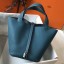 Hermes Picotin Lock 18 Bag In Blue Jean Clemence Leather HD1799PA58
