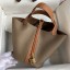 Hermes Picotin Lock 18 Bicolor Handmade Bag in Taupe and Gold Clemence Leather HD1817CD62