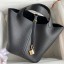 Hermes Picotin Lock 22 Handmade Bag in Black Clemence Leather HD1872JD28