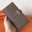 Hermes Taupe Clemence Bearn Gusset Wallet HD1995xy73