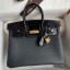 Hermes Touch Birkin 25 Bag in Black Togo and Shiny Alligator Leather HD2015Ph61
