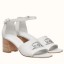 Hermes Viaggio 60MM Sandals In White Leather HD2052Mv33