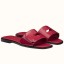 Hermes View Sandals In Ruby Patent Leather HD2055Yv36