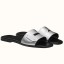 Hermes View Sandals In Silver Epsom Leather HD2056CQ60