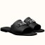 Hermes Villa Sandals In Black Calfskin HD2058ju23