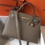 High Imitation Hermes Kelly 32cm Bag In Tuape Grey Epsom Leather GHW HD978ng31