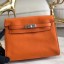 High Quality Hermes Kelly Danse Handmade Bag In Orange Swift Leather HD01fI97