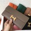 Imitation AAA Hermes Constance Long Wallet In Taupe Epsom Leather HD552Xy49
