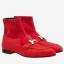 Imitation AAA Hermes Red Suede Saint Honore Ankle Boots HD1916Xy49