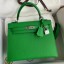 Imitation Cheap Hermes Kelly Sellier 25 Handmade Bag In Bambou Epsom Calfskin HD1282GU35