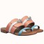 Imitation Hermes Avenue Sandals In Multicolour Calfskin HD37uq94