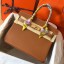 Imitation Hermes Birkin 30 Handmade Bag In Gold Epsom Leather HD679VO34