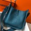Imitation Hermes Evelyne III 29 PM Bag In Blue Jean Clemence Leather HD599uk46