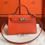 Imitation Hermes Kelly Mini II Handmade Bag In Orange Epsom Leather HD1081Nj42