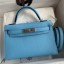 Imitation Hermes Kelly Mini II Sellier Handmade Bag In Celeste Epsom Calfskin HD1109hc46