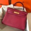 Imitation Hermes Kelly Retourne 28 Handmade Bag In Ruby Clemence Leather HD1255lL78