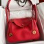 Imitation Hermes Lindy 26 Handmade Bag In Red Clemence Leather HD1398mr39