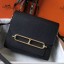 Imitation Hermes Mini Sac Roulis 18cm Bag In Black Evercolor Calfskin HD1599Cx15