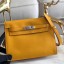 Imitation Top Hermes Kelly Danse Handmade Bag In Yellow Swift Leather HD2091tr16