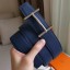 Knockoff Hermes H d'Ancre Reversible Belt In Indigo/Black Epsom Leather HD728WW40