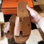 Knockoff Hermes Izmir Sandals In Brown Epsom Leather HD792iV87