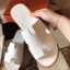 Knockoff Hermes Izmir Sandals In White Epsom Leather HD806TL77