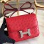 Luxury Hermes Constance 18 Handmade Bag In Red Ostrich Leather HD1549Eq40