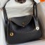 Luxury Hermes Lindy 30 Handmade Bag In Black Ostrich Leather HD1430kp43