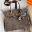 Replica AAA Hermes Birkin 30 Handmade Bag In Taupe Crocodile Niloticus Shiny HD1994GF79