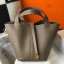 Replica Best Quality Hermes Picotin Lock 22 Bag In Taupe Clemence Leather HD1860cE98