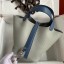 Replica Cheap Hermes Picotin Lock 18 Bicolor Handmade Bag in Gris Mouette and Blue Agate Swift Leather HD1814QC68