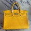 Replica Hermes Birkin 40 Handmade Bag In Yellow Clemence Leather HD2087BJ25