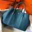Replica Hermes Garden Party 30 Bag In Blue Jean Taurillon Leather HD640Fi42